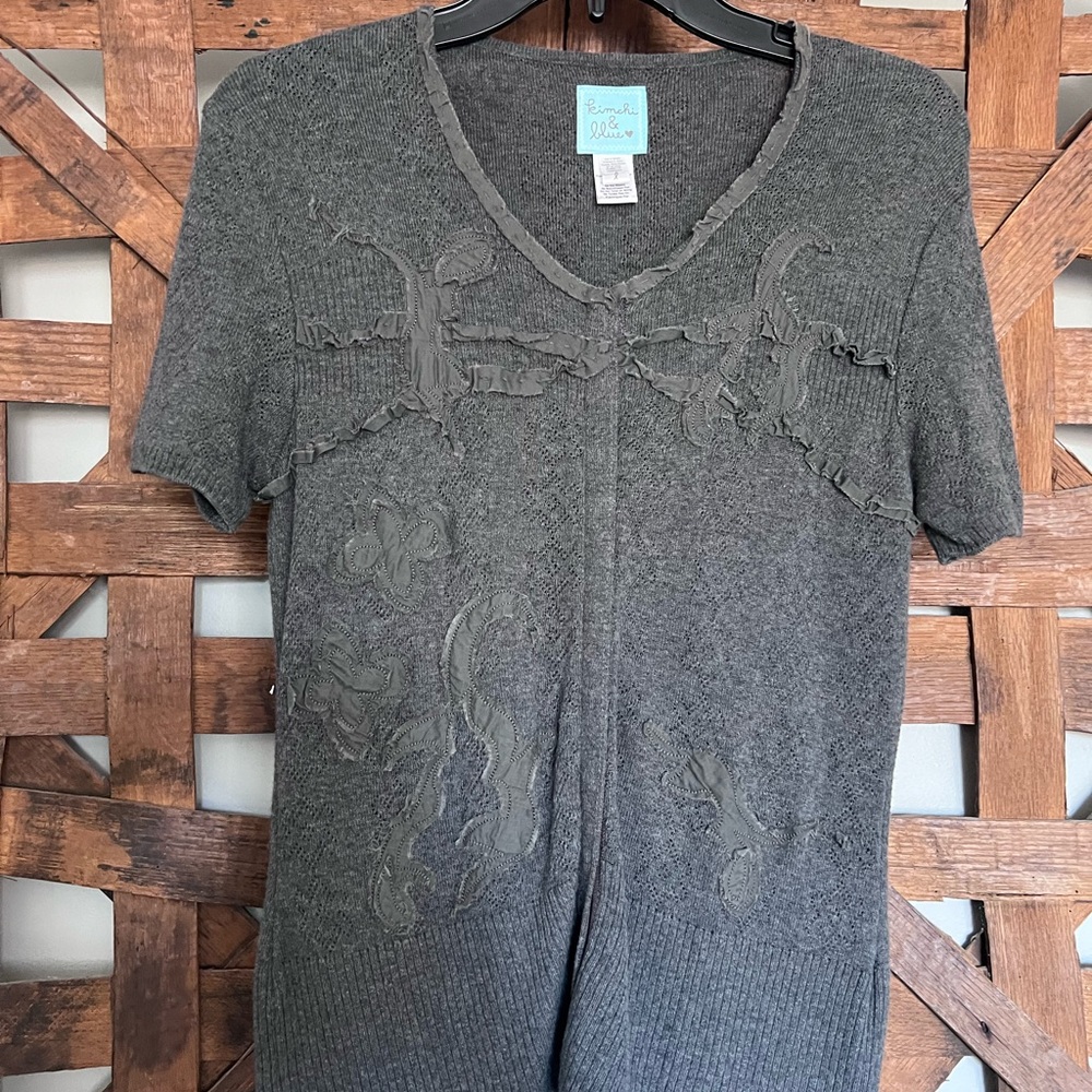 Anthropology Kimchi Blue Gray Cardigan Sweater